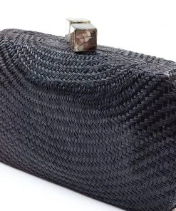 LIKHÂ Black Woven Clutch Special Occasion 10 LIKHÂ Black Woven Clutch Special Occasion