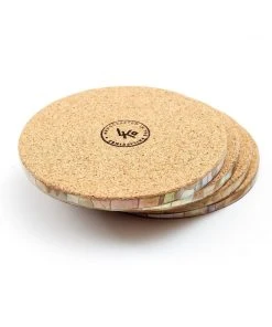 LIKHÂ Cracked Mother Of Pearl Coaster Set