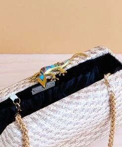 LIKHÂ Dusty Rose Houndstooth Clutch Accessories