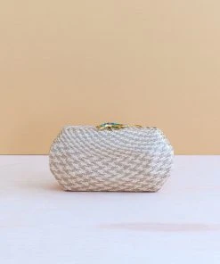 LIKHÂ Dusty Rose Houndstooth Clutch Accessories