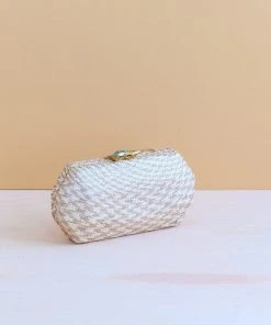 LIKHÂ Dusty Rose Houndstooth Clutch Accessories