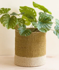 LIKHÂ Mustard Floor Basket With Handles 2 LIKHÂ Mustard Floor Basket With Handles