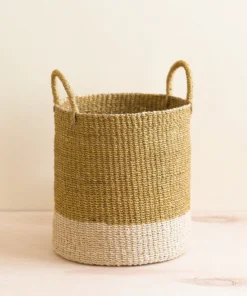 LIKHĂ‚ Mustard Floor Basket With Handles