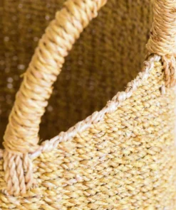 LIKHÂ Mustard Floor Basket With Handles 4 LIKHÂ Mustard Floor Basket With Handles