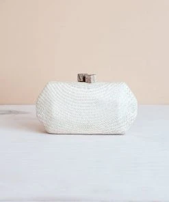 LIKHÂ White Woven Clutch Accessories