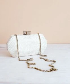 LIKHĂ‚ White Woven Clutch Accessories