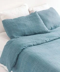 Creative Women Denim Blue Linen Duvet Set Home Goods