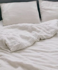 Creative Women Home Goods Natural Chambray Linen Duvet Cover Set