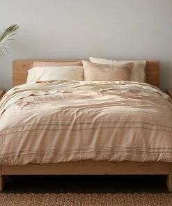 Coyuchi Lobos Duvet Cover - Cork / Rosehip