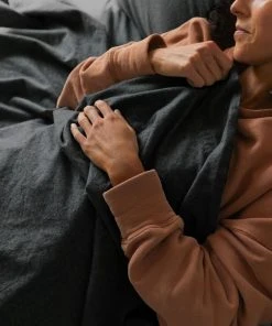 Looma Flannel Sheet Set - Charcoal Home Goods