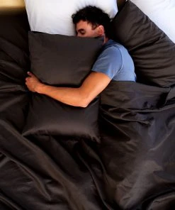 Looma Sateen Sheet Set - Charcoal