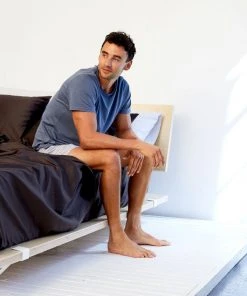 Looma Sateen Sheet Set - Charcoal