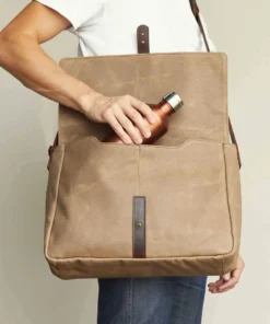 Nisolo Loreto Messenger Bag - Waxed Canvas 4 Nisolo Loreto Messenger Bag - Waxed Canvas