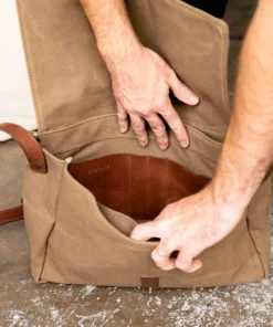 Nisolo Loreto Messenger Bag - Waxed Canvas 2 Nisolo Loreto Messenger Bag - Waxed Canvas