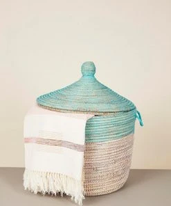 Mbare Low Two-Tone Hamper Basket