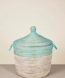 Mbare Low Two-Tone Hamper Basket