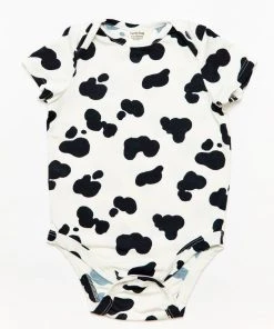 Lucky Bug Clothing Baby's Essential Bamboo Cow Onesie