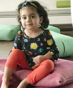 Lucky Bug Clothing Kids' + Baby Kids' Essential Bamboo Stretch Tomato Leggings