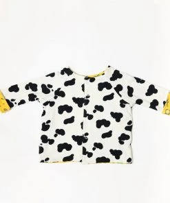 Lucky Bug Clothing Baby's Soft Bamboo Reversible Farm + Cow Cardigan Kids' + Baby
