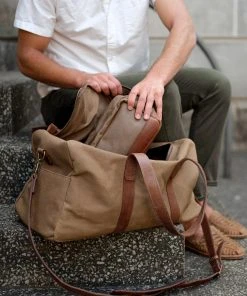 Nisolo Luis Weekender - Waxed Canvas Accessories