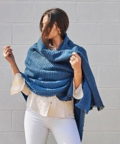 Studio Variously Macaroon Merino Wool Throw Blanket - Midnight Home Goods