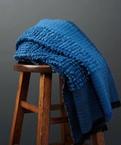 Studio Variously Macaroon Merino Wool Throw Blanket - Midnight Home Goods