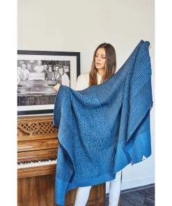 Studio Variously Macaroon Merino Wool Throw Blanket - Midnight Home Goods