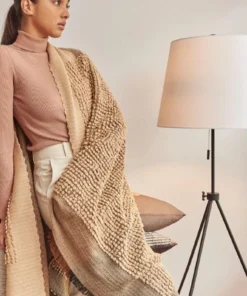 Studio Variously Home Goods Macaroon Merino Wool Throw Blanket