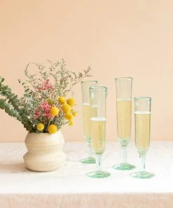 Magda Made Best Sellers Recycled Glass Champagne Flutes