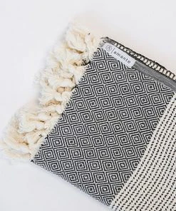 Amante Marketplace Best Sellers Magis Diamond Turkish Blanket - Black