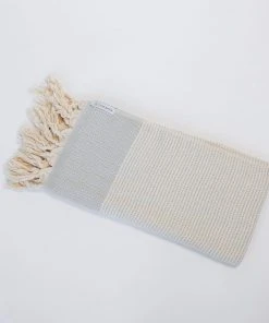 Amante Marketplace Magis Diamond Turkish Towel / Throw Blanket - Light Gray Home Goods