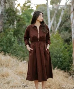 Mien Clothing Maison Midi Dress - Hickory