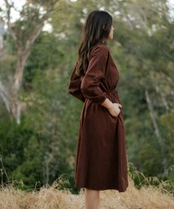 Mien Clothing Maison Midi Dress - Hickory 19 Mien Clothing Maison Midi Dress - Hickory