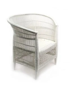 Mbare Furniture Malawi Cane Chair - White