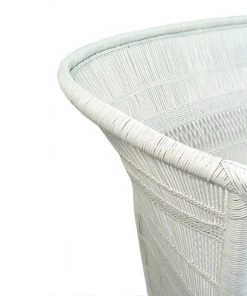 Mbare Malawi Cane Loveseat - White