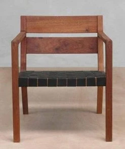 Masaya & Co. Handcrafted Managua Leather Arm Chair