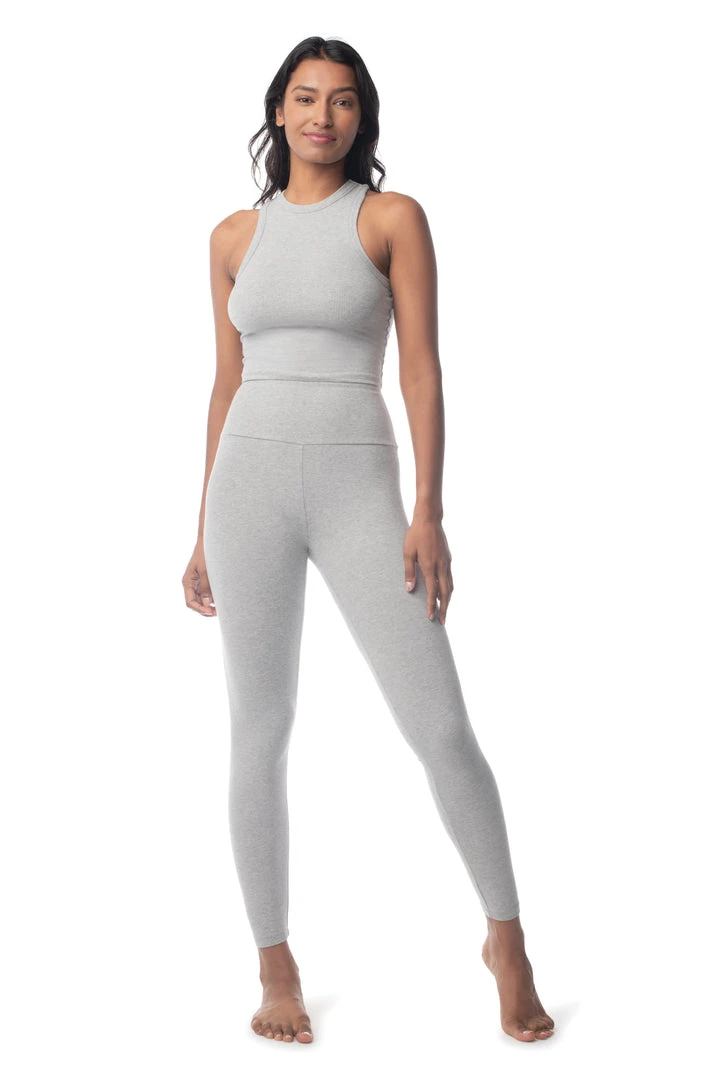 Synergy Organic Clothing Manipura Legging - Heather Gray 4 Synergy Organic Clothing Manipura Legging - Heather Gray