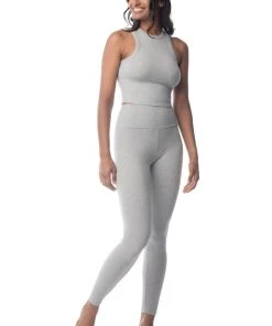Synergy Organic Clothing Manipura Legging - Heather Gray 7 Synergy Organic Clothing Manipura Legging - Heather Gray