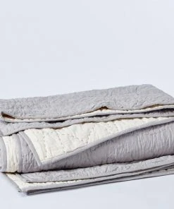 Coyuchi Manzanita Quilt - Pewter