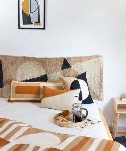 Leah Singh Home Goods Marianne Triangle Wool Lumbar Pillow Cover - Ochre