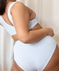 Mary Young Orly Bamboo High Brief Underwear - Sky Blue Underwear + Bras