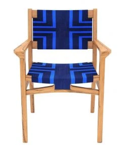 Masaya & Co. Chontales Arm Chair - Midnight Blue Pattern