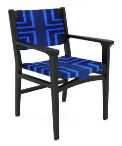 Masaya & Co. Chontales Arm Chair - Midnight Blue Pattern