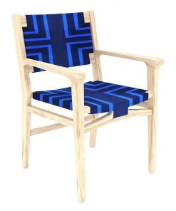 Masaya & Co. Chontales Arm Chair - Midnight Blue Pattern