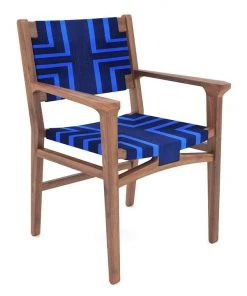 Masaya & Co. Chontales Arm Chair - Midnight Blue Pattern