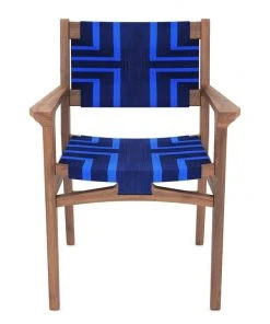 Masaya & Co. Chontales Arm Chair - Midnight Blue Pattern