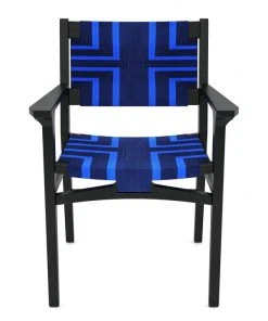 Masaya & Co. Chontales Arm Chair - Midnight Blue Pattern