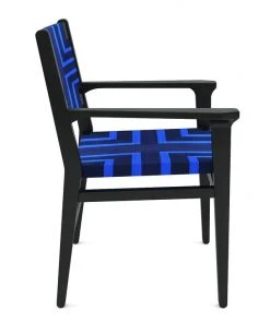 Masaya & Co. Chontales Arm Chair - Midnight Blue Pattern