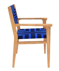 Masaya & Co. Chontales Arm Chair - Midnight Blue Pattern