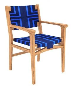 Masaya & Co. Chontales Arm Chair - Midnight Blue Pattern